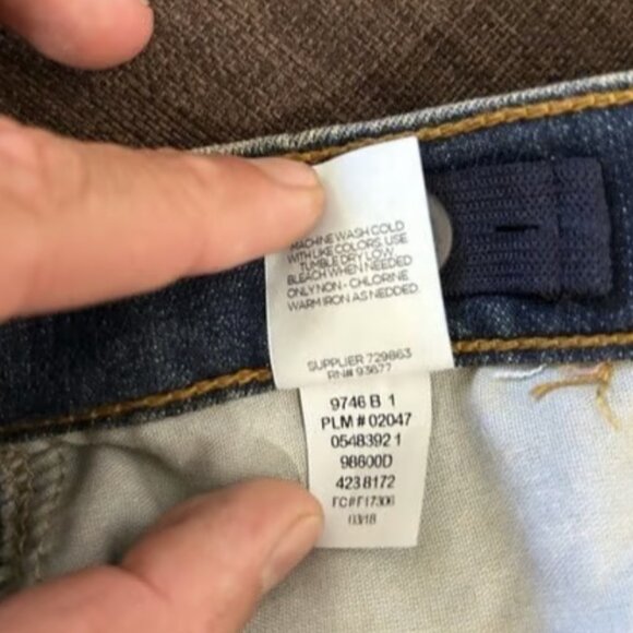 Arizona Jean Co Jeans Size 12 Reg Blue Denim Straight Leg Adjustable - Picture 6 of 9